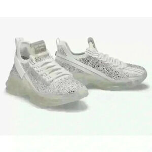 Steve Madden‎ Rhinestone Embellishment Maxima-R Women's White Tennie Shoe Sz 9 M